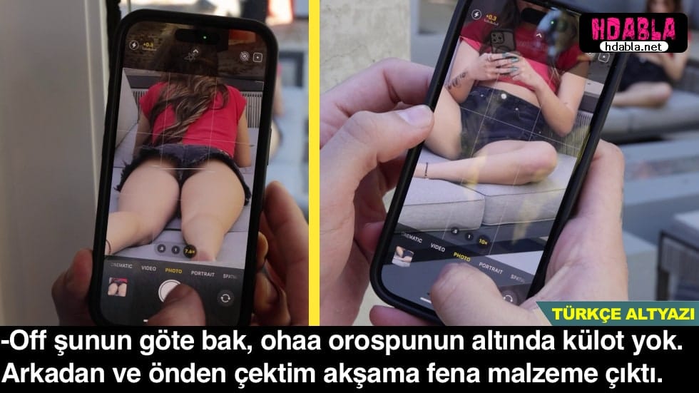 Ablasının arkadaşı bahçede uzanırken götüne zoomlayıp fotoğraf çekti
